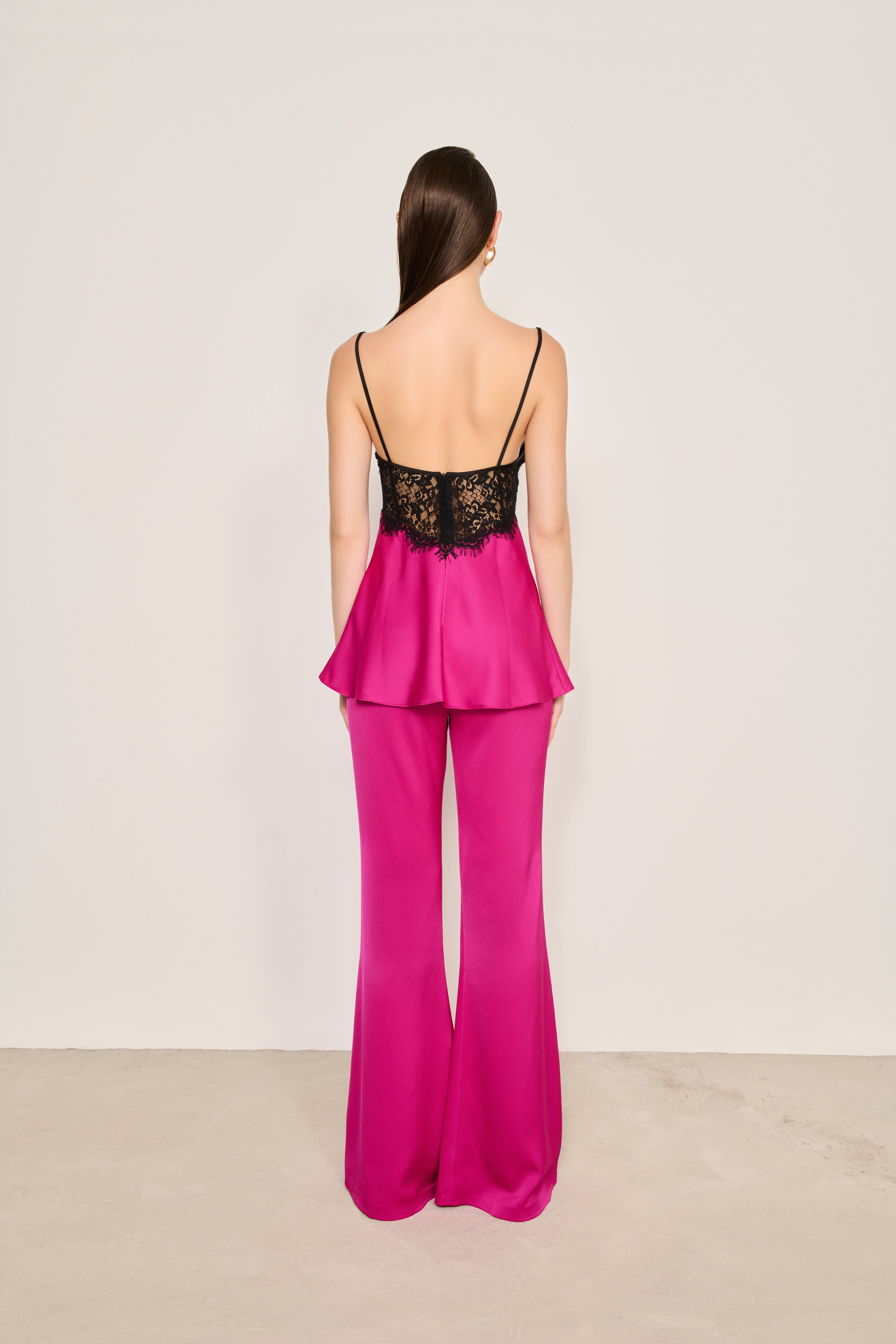 AMY SATEN FLARE PANTOLON | FUŞYA