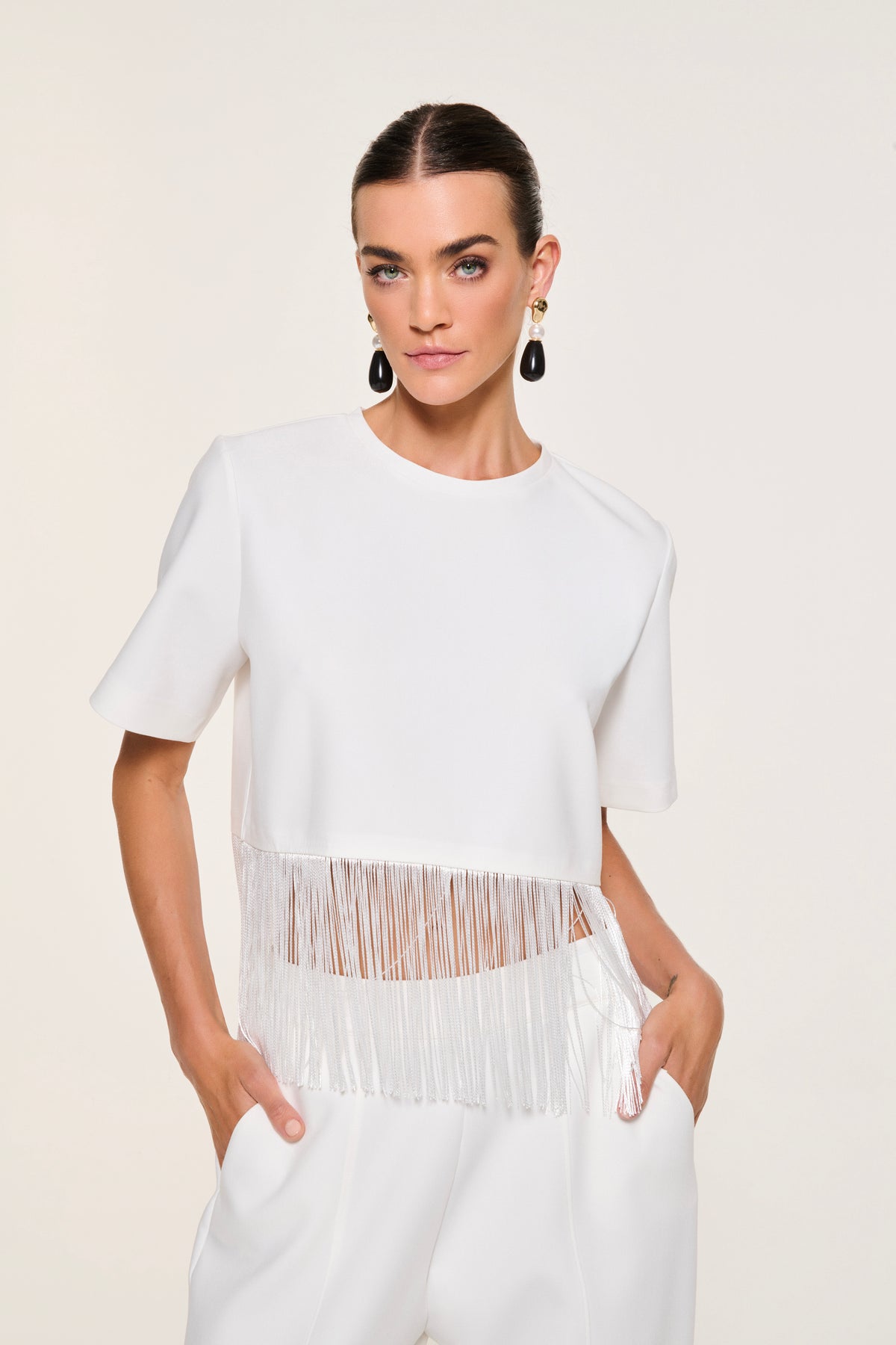 FLOW RAHAT KESİM PANTOLON | BEYAZ