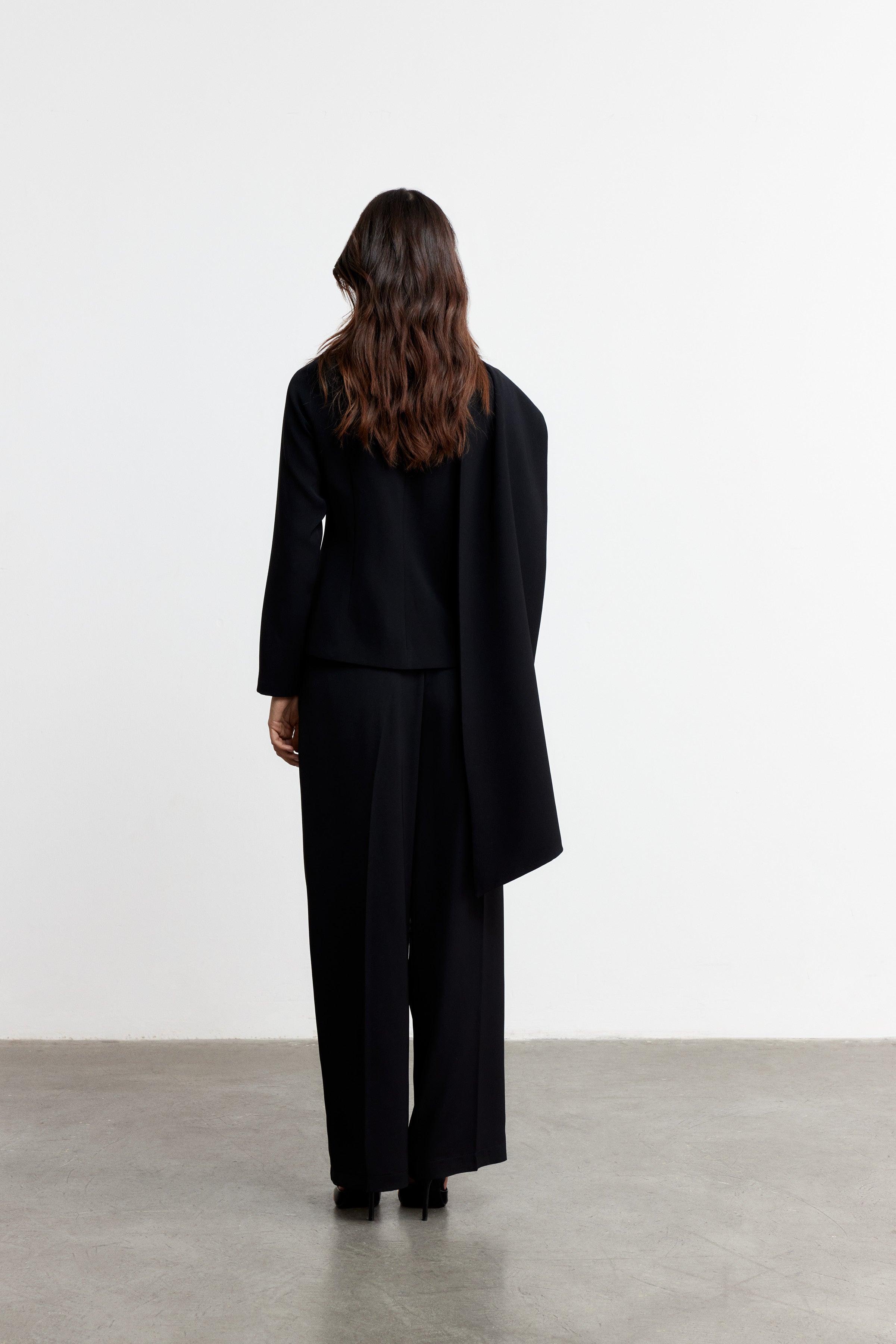 JONES PİLELİ FLOW WIDE-LEG PANTOLON | SİYAH