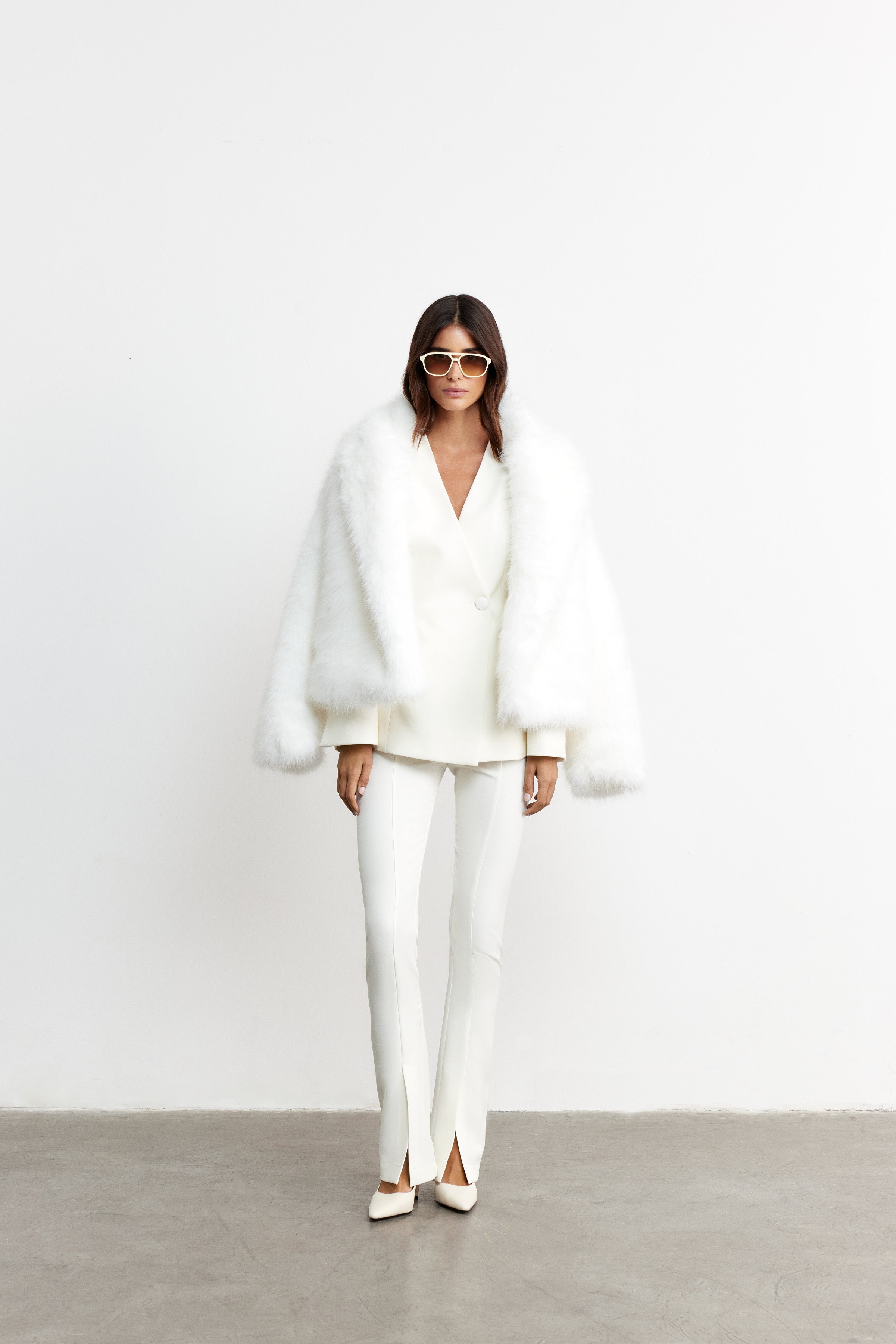 MERLOT SLIM FIT PANTOLON |  BEYAZ