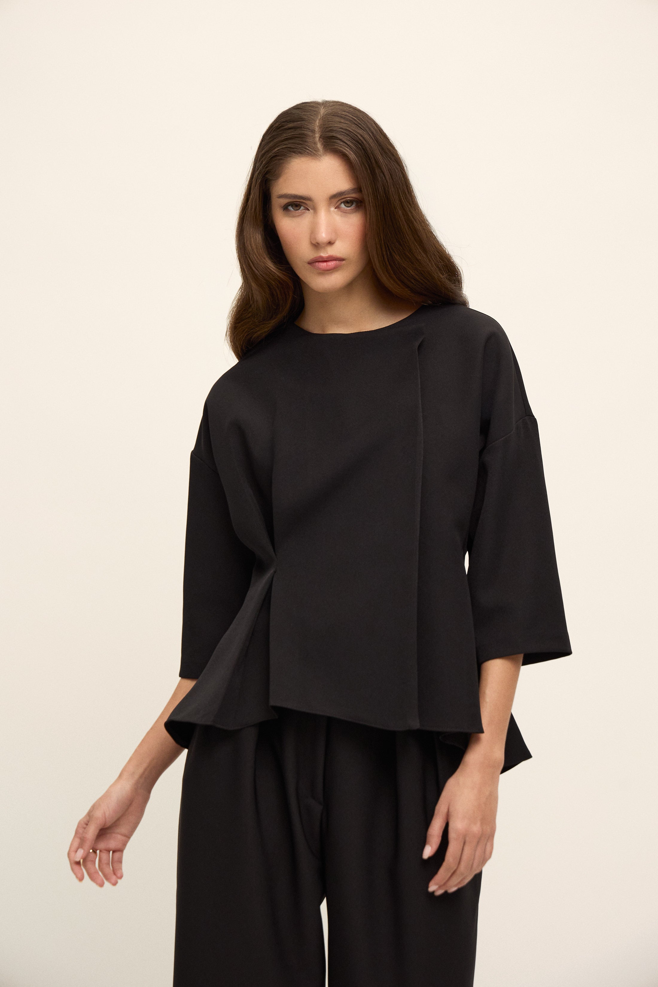 TORONTO PEPLUM BLUZ | LACİVERT